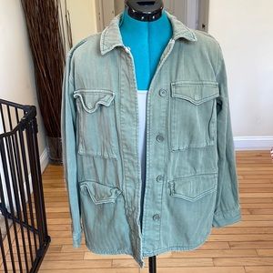 Topshop women green jacket